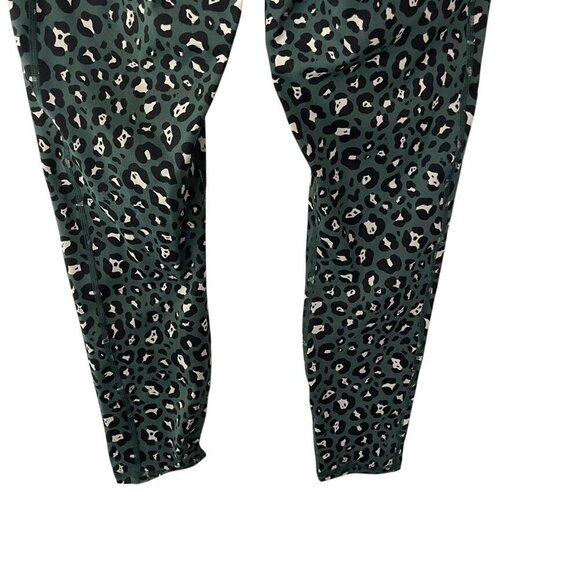 Fabletics Define PowerHold High-Waisted 7/8 Legging Leopard Green Medium Yoga - Picture 6 of 10